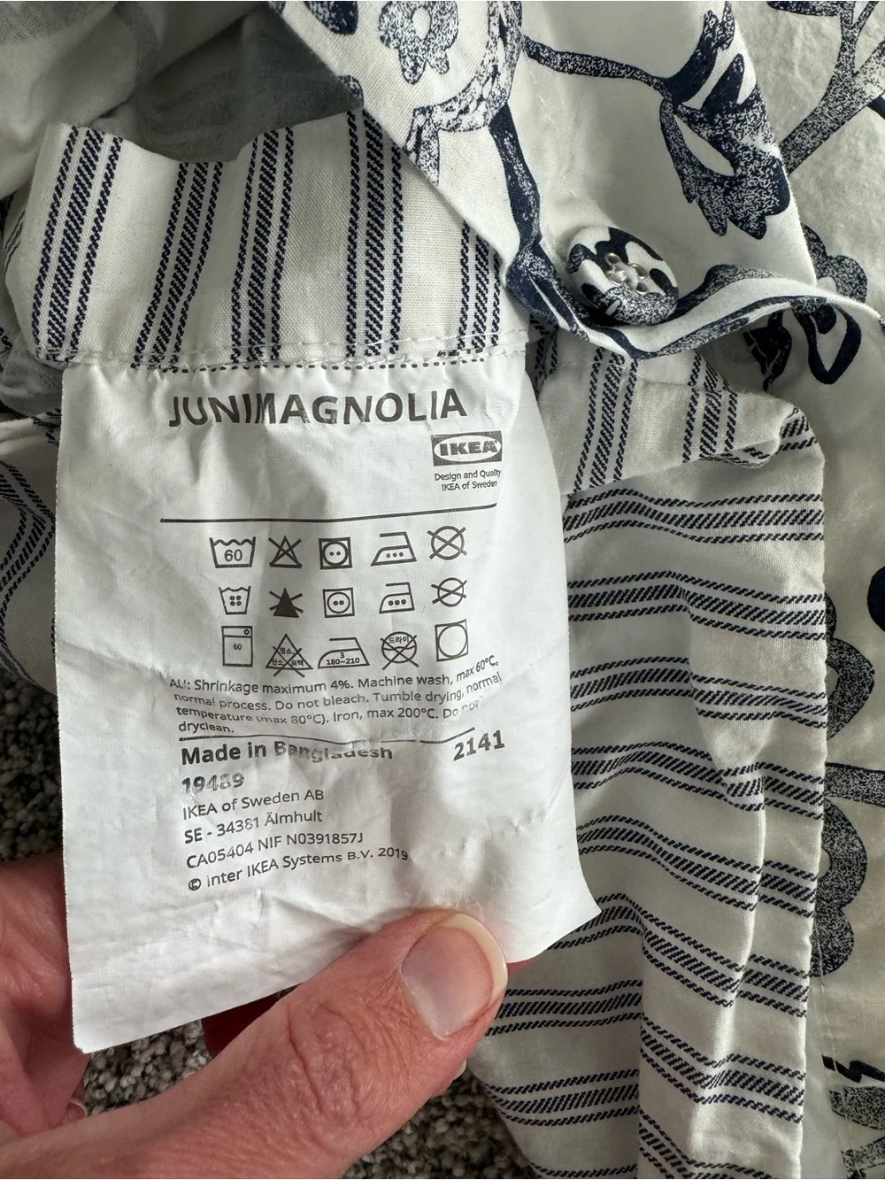 IKEA Blue and White Twin Size Duvet Covers